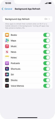 Press Background App Refresh.