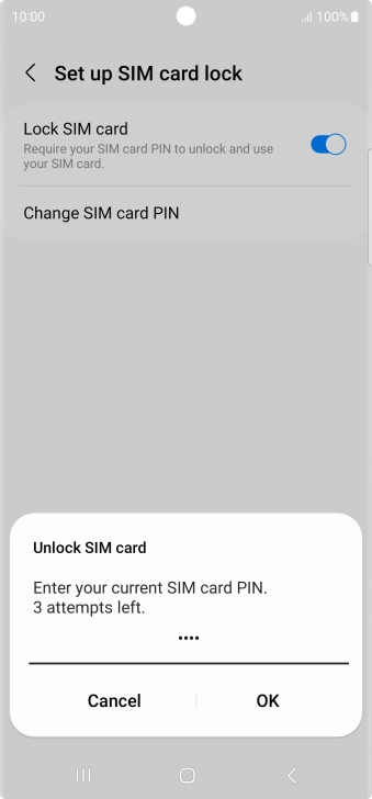 Key in your PIN and press OK.