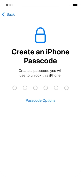 Press Passcode Options.