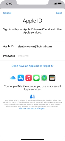 Press the field next to 