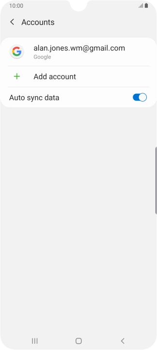 Press the required account.