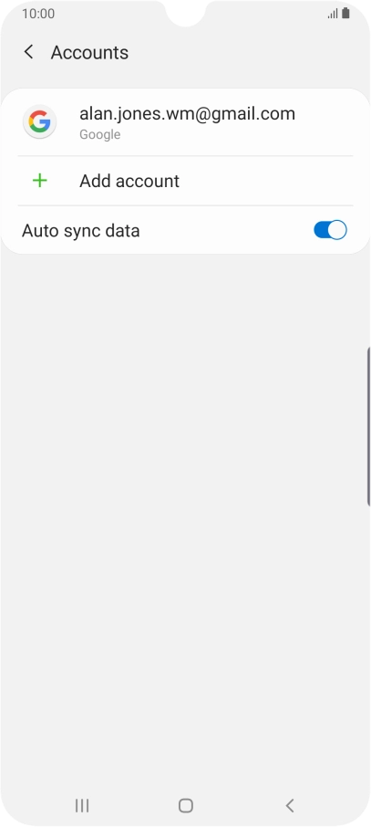 Press the required account.