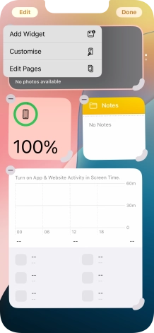 Press Add Widget. Press Add Widget.