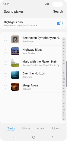 Press the required ring tones to hear them.