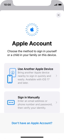Press Sign in Manually.