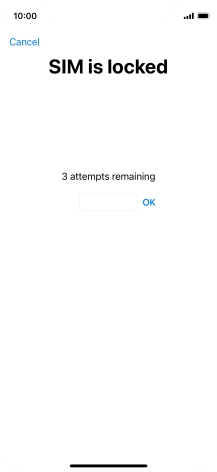 If your SIM is locked, key in your PIN and press OK.