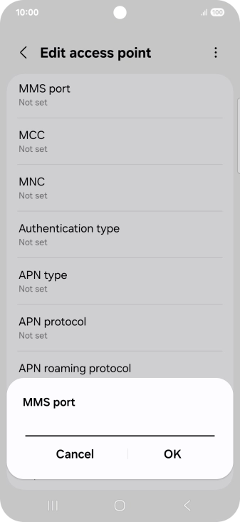Key in 80 and press OK.