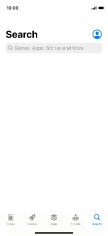 Press the search field and key in the name or subject of the required app.