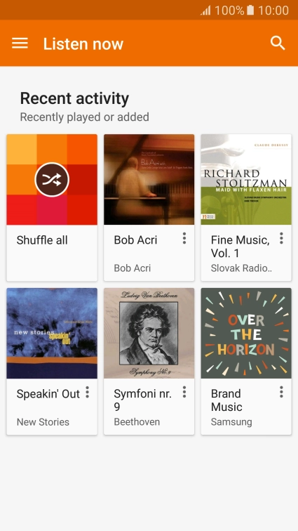 Slide your finger right starting from the left side of the screen.