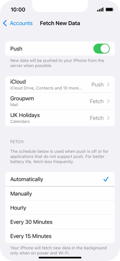 Press the indicator next to 