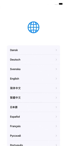 Press the required language. Press the required language.