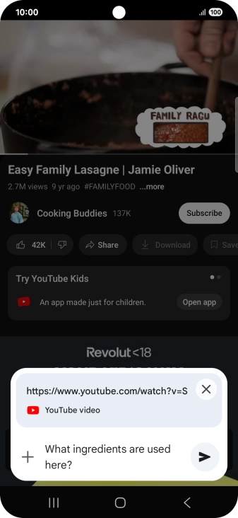 Follow the instructions on the screen to type or speak the required question for the video.