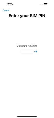 If your SIM is locked, key in your PIN and press OK.
