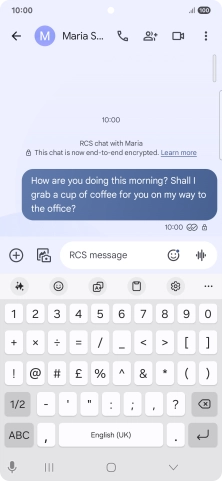 Start a conversation and press the AI icon.