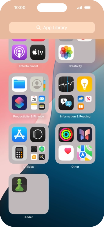 Press and hold the required app.