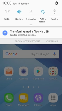 Press the settings icon.