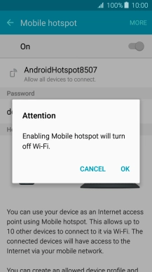 If Wi-Fi is turned on, press OK.