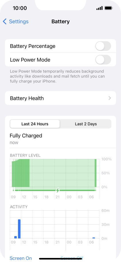 Press Battery Health.