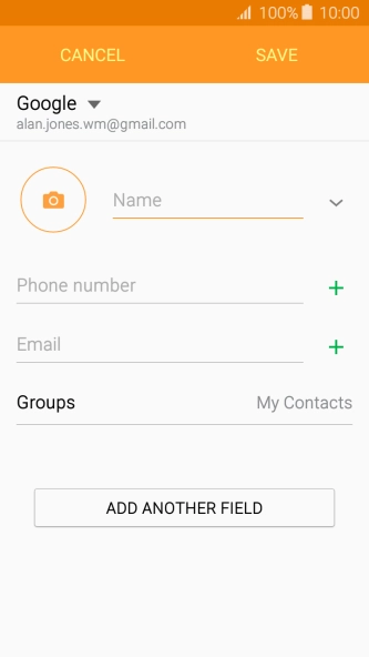 Press the address book drop down list.