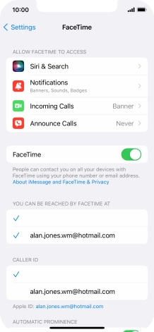 Press the indicator next to 