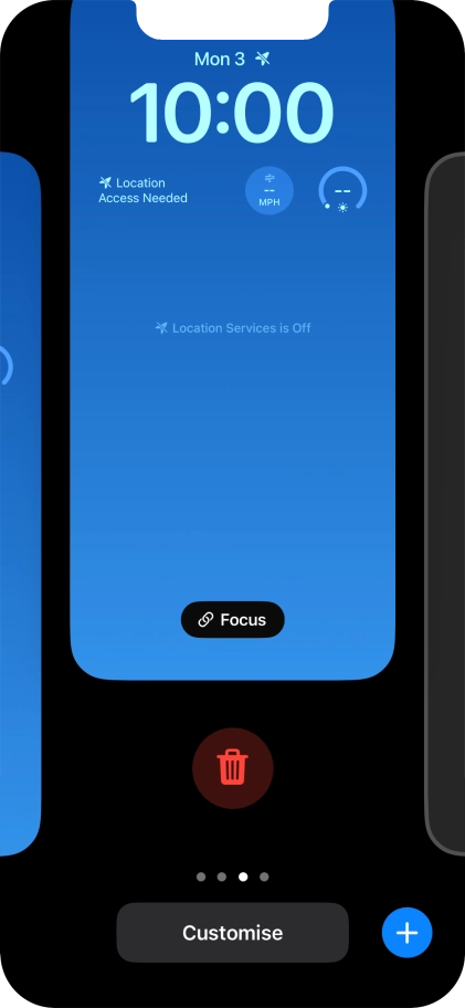 Press the delete icon.