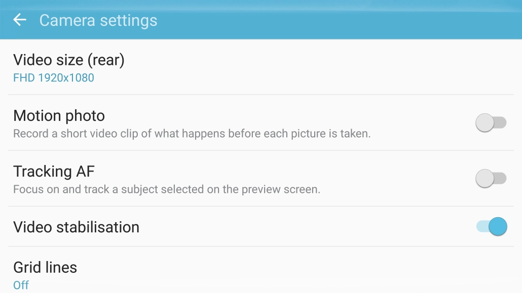 Press Video size (rear).