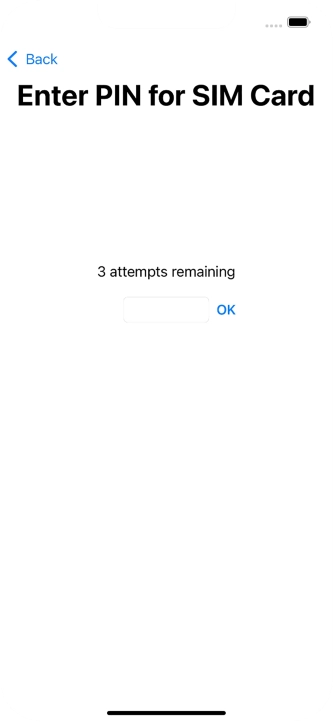 If your SIM is locked, key in your PIN and press OK.