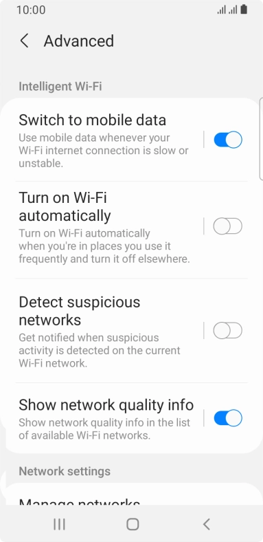 Press the indicator next to 