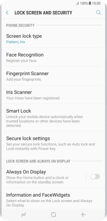 Press Screen lock type and key in the current phone lock code. Press Screen lock type and key in the current phone lock code.