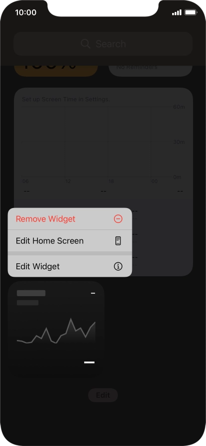 Press Remove Widget.