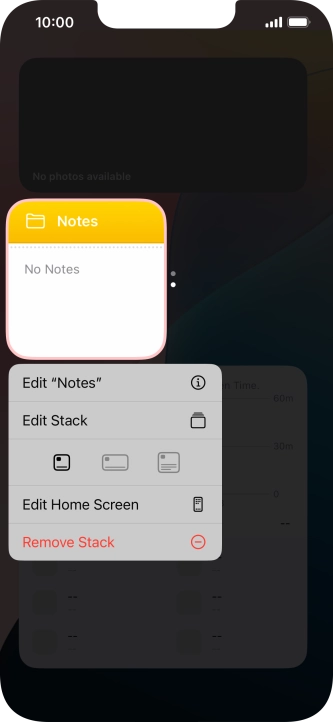 Press Edit Stack. Press Edit Stack.
