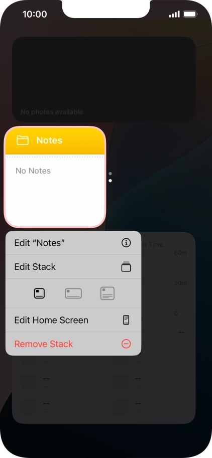 Press Edit Stack. Press Edit Stack.