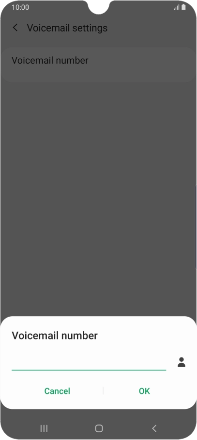 Key in (prefix) 5 (your phone number) and press OK.