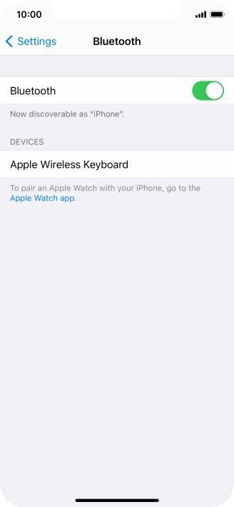 Press the required Bluetooth device and follow the instructions on the screen to pair the device with your phone.
