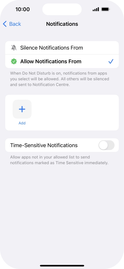 Press the indicator next to 