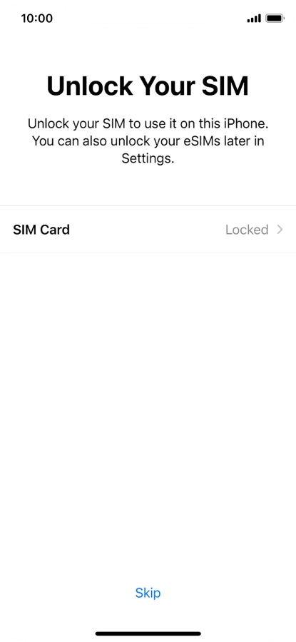 Press SIM Card.