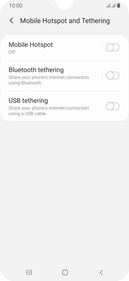 Press Mobile Hotspot. Press Mobile Hotspot.