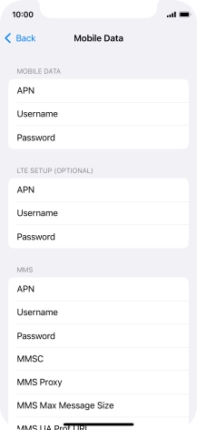 Press APN and key in mms.vodafone.net. Press APN and key in mms.vodafone.net.