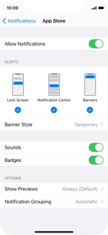 Press the indicator next to 