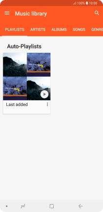 Press the required category and go to the required audio file.