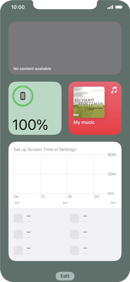 Slide your finger upwards on the screen.