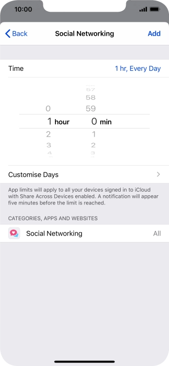 Press Customise Days.