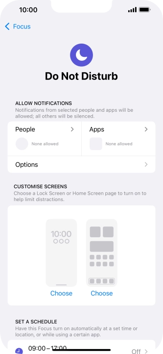 Press People and follow the instructions on the screen to select which contacts you would like to receive calls and notifications from when Do Not Disturb is turned on. Press People and follow the instructions on the screen to select which contacts you would like to receive calls and notifications from when Do Not Disturb is turned on.