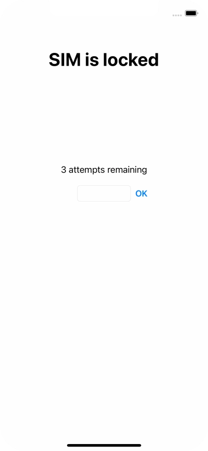 If your SIM is locked, key in your PIN and press OK.