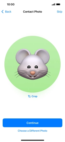 Follow the instructions on the screen to customise the selected picture and press Continue.