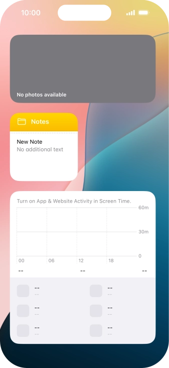 Press and hold the required Widget Stack. Press and hold the required Widget Stack.