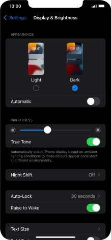 Press the indicator next to 