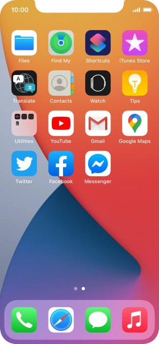 Press and hold the required app.