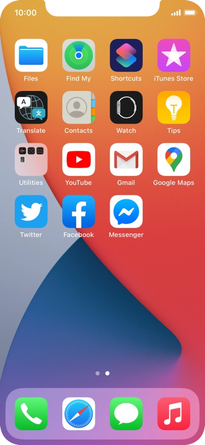 Press and hold the required app.