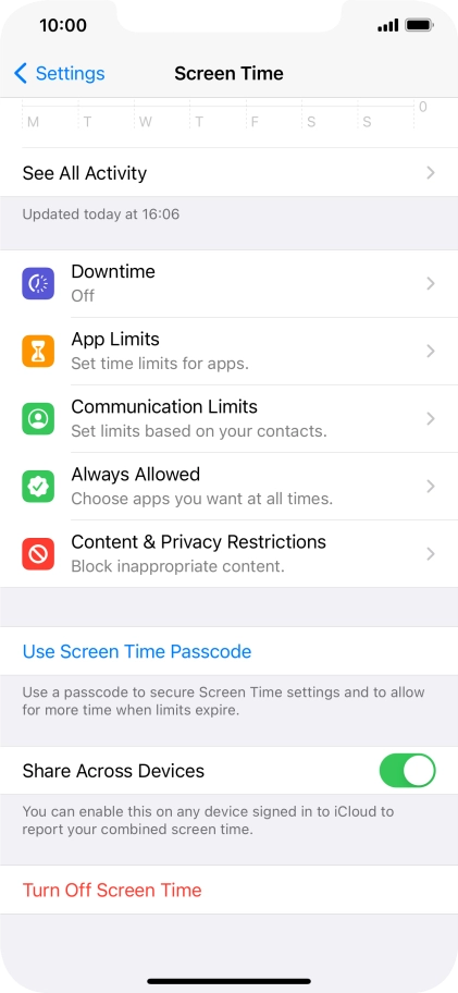 Press the indicator next to 